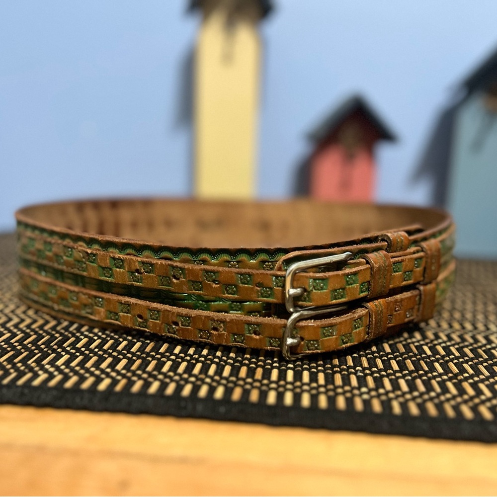 Justin Boots Tan Leather Belt